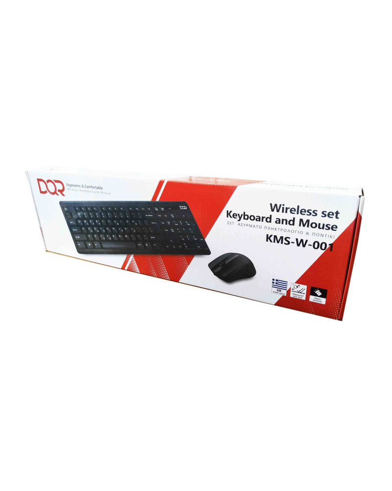 KEYBOARD-MOUSE DQR WIRELESS BLACK EN-GR NEW