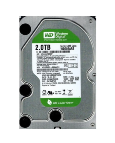 HDD SATA 2TB WD 3G 7.2K 3.5" WD20EARS