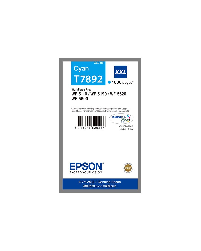 Epson Κασέτα Μελάνης T7892 Κυανό by DoctorPrint